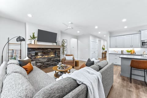 Living Room w/ Cozy Indoor Fireplace