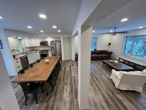 Spacious open concept, kitchen and living room