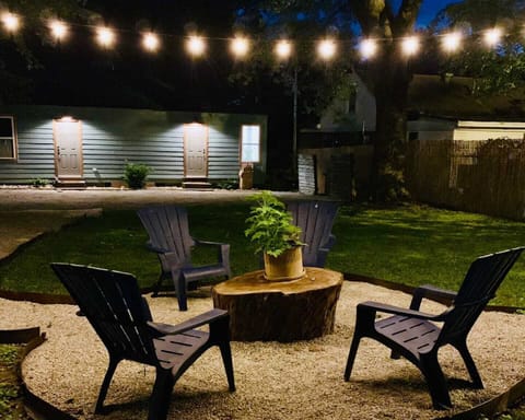 Relaxing backyard perfect for hanging out and connecting with friends & family