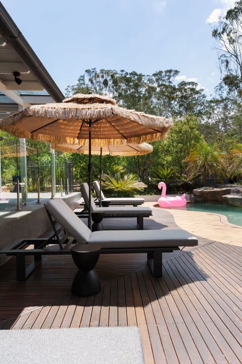 The mineral pool is heated in summer.  Laze away your days poolside.