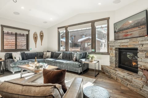 Originally designed as a private family retreat and only recently introduced to the rental market, the living room at Vintage Vibes blends effortless style with true comfort.