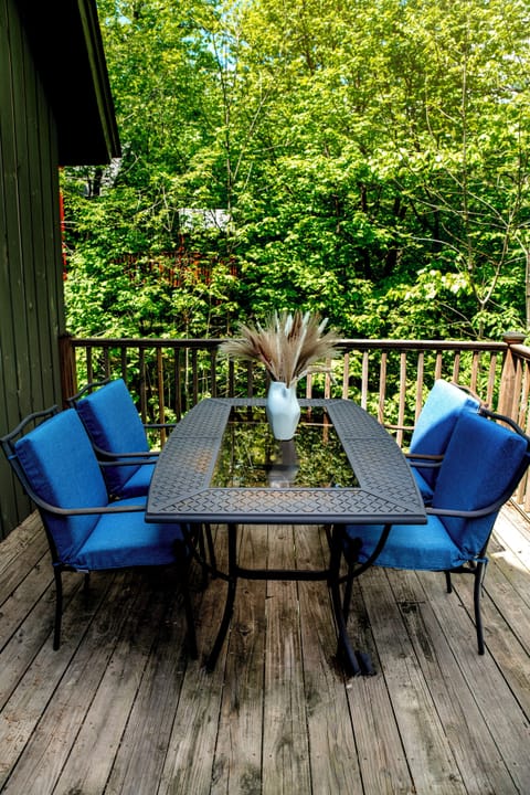 Outdoor seating for bbqs. 