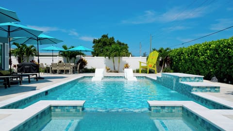 Resort style pool and hot tub
