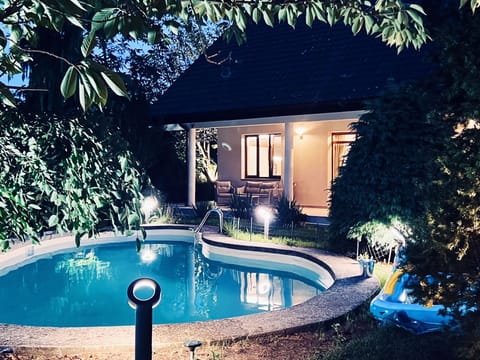 Swiming pool at night