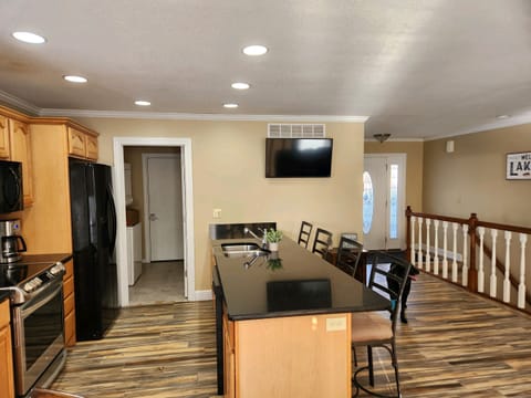 Kitchen view from main level deck