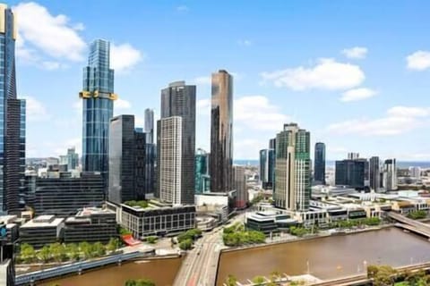 View of the Yarra River and the Bay