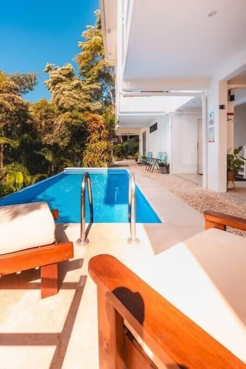 This studio is pool side