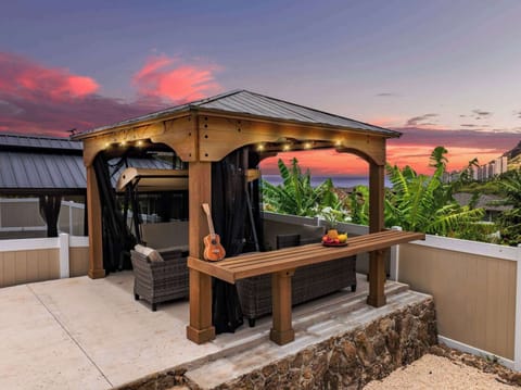 Cozy outdoor lounge perfect for relaxing with friends and family