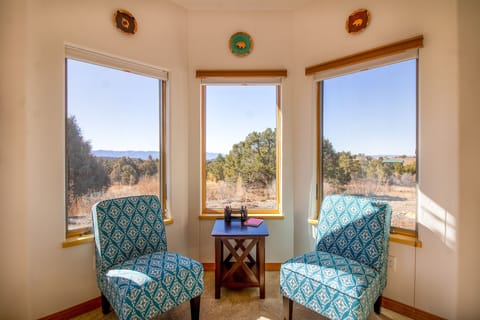 Seating area perfect for a cup of coffee