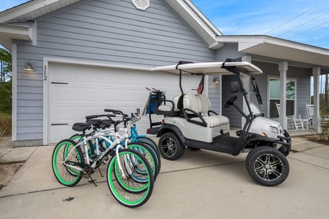Get around with ease using our golf cart or explore the area on one of our bikes