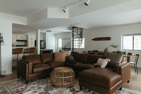 Comfortable lounge with open floor plan