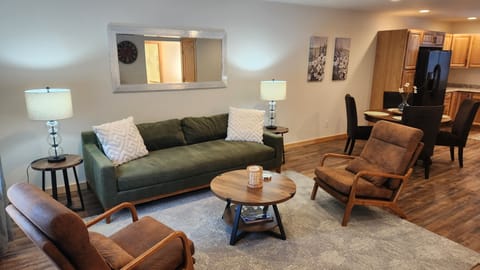 Living room and dining room