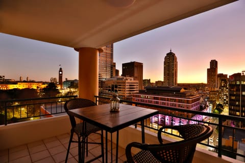 Balcony - overlooking stunning CBD, park and landmark views.