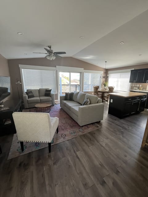 Cozy living room with pull out sofa.