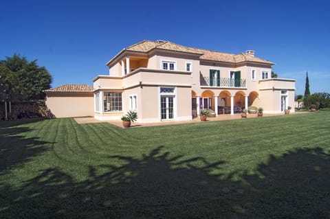 Exterior view with large lawn
