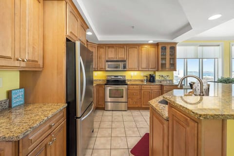 Spacious kitchen with modern appliances 