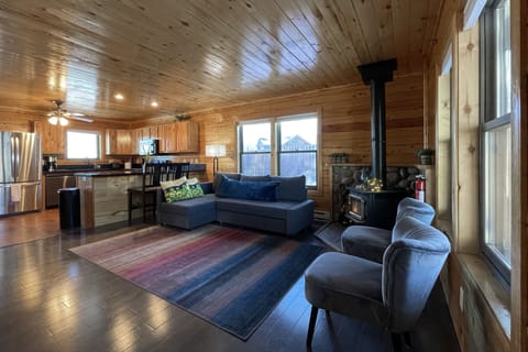 Living room and kitchen