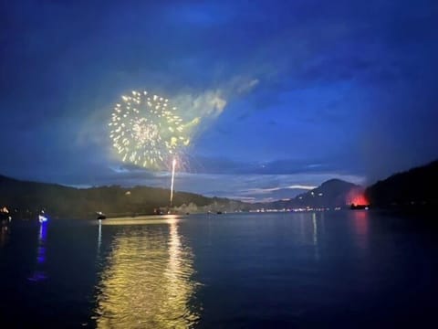 Fireworks from our dock on the 4th of July