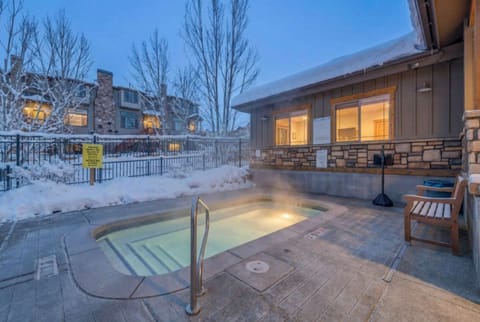 Enjoy the shared on-site amenities that include a hot tub and seasonal outdoor pool.