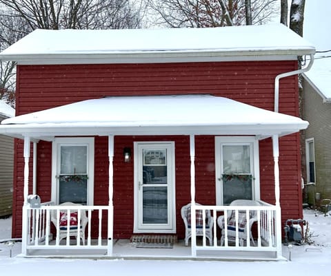 Beautiful snowfall, but warm and cozy inside!