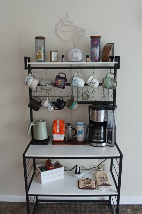 Coffee Bar with Ninja Coffee Maker, Tea Kettle and French Press