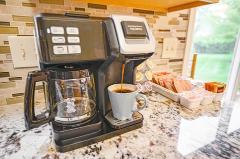 Coffee bar on the kitchen counter!