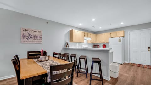 Kitchen is small but mighty!! Has everything you’ll need.