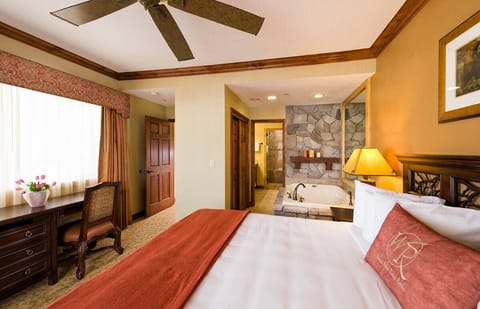 Bedroom 1 with jetted hot tub and master bath with steam shower