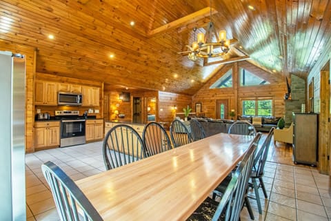A dining area with ample seating