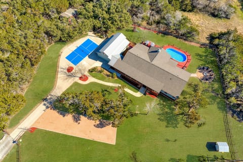 Birds-eye view of the property