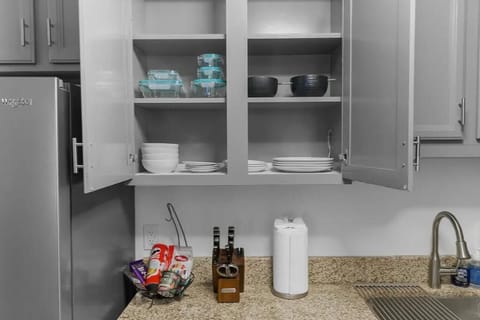 Fully stocked kitchen cabinets