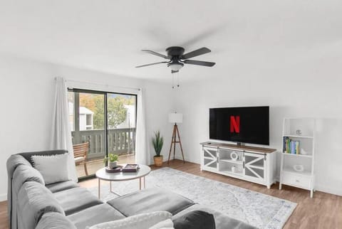 Enjoy HD streaming entertainment with plenty of seating and 65 in smart Roku TV