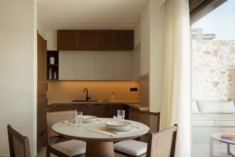 The lavish kitchen is well-equipped for your home made meals