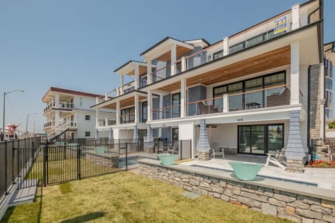 View from the side yard of the adjacent unit.