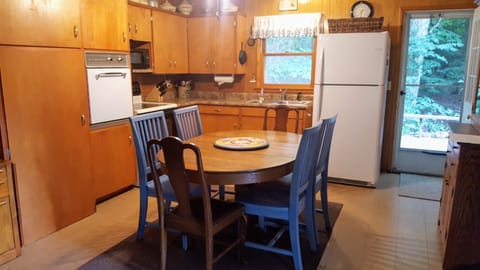 Dining area and kitchen.