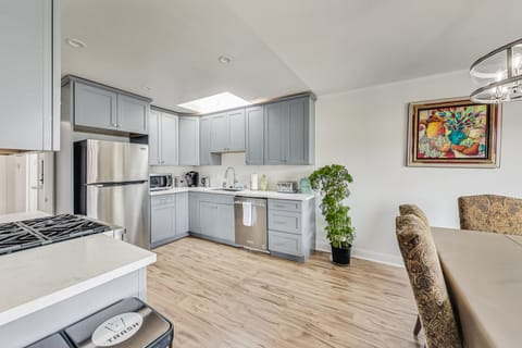 Well appointed full kitchen with Dishwasher, Gas stove, Refrigerator, Microwave, and Keurig to make coffee and tea.