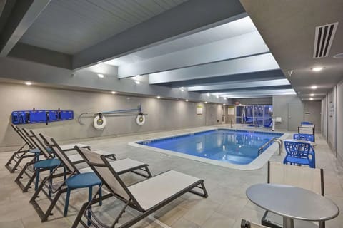 Dive into the bright indoor pool for an easy reset.