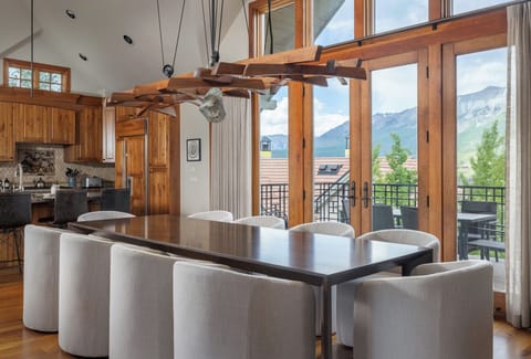 Dining Room - Rustic wooden dining table with seating for 10