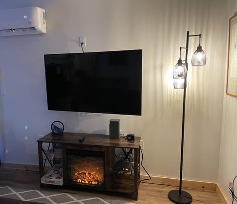 Living Room TV and Electric Fireplace