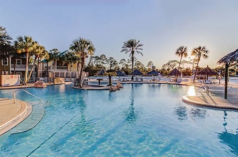 Resort Lagoon-style pool with waterfalls.