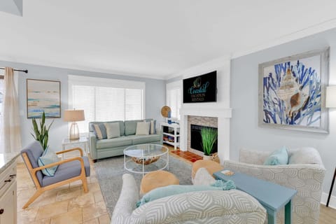 Spacious living room with a tv