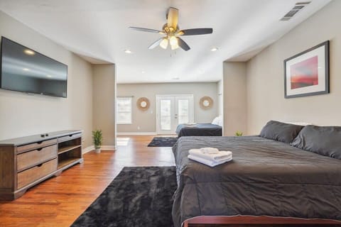 Bedroom #4 has 2 California Kings  and a 60" TV.