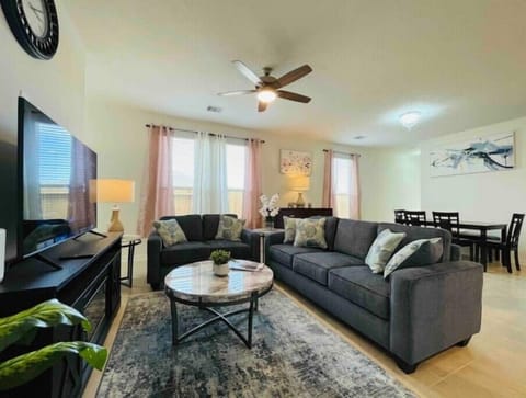 Living area has 55" TV with free wi-fi streaming such as Netflix, Prime etc.