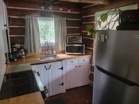 Kitchen (part 2) – fridge, microwave & plenty of counter space