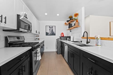 Newly remodeled, beautifully home, with basic cookware for simple stay.