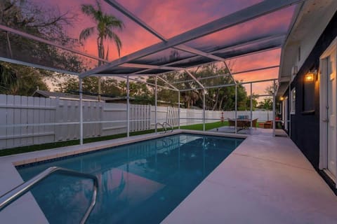 Beautiful Sarasota Sunset from the pool