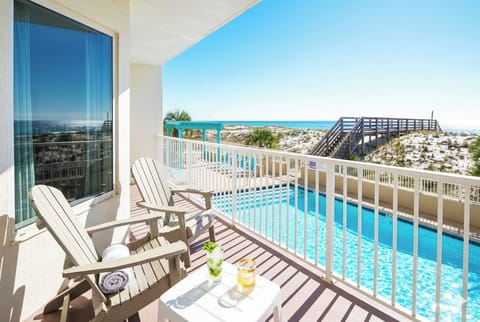 Balcony View - Gulf Dunes Resort Unit 117 Okaloosa Island Fort Walton Beach Vacation Condos by Sunset Resort Rentals