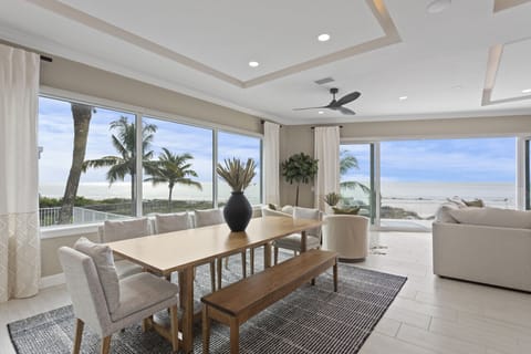 Dining area with 180-degree ocean views. 