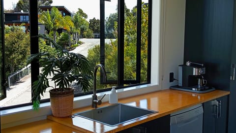 Start your day right with a barista-style coffee from the espresso machine.