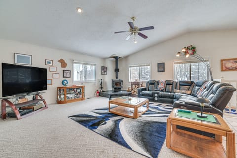 Mancelona Vacation Rental | 3BR | 2BA | 1,300 Sq Ft | Steps Required to Enter